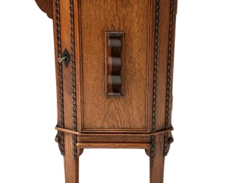 Art Deco Amsterdamse School Oak Pedestal Desk, 1920s